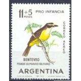Selos Da Argentina selo Aéreo Pró Infância ave 1963 novo 