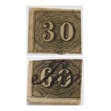 Selos Olho De Cabra Brasil Império Vertical 30 60 Réis 1850