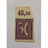 Selos Postais 50 Pfennig De 1923 Origem Alemanha Mi 183