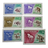 Selos Romênia Série Animais Pré históricos 1966