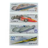 Selos União Soviética Carros De Corrida 1980