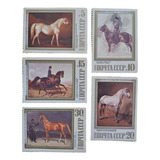 Selos União Soviética   Pinturas De Cavalos   1988