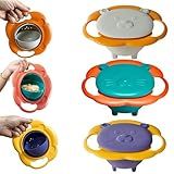 Sem Bagunça - Prato Mágico Giratório Leãozinho - Pratinho Giro Bowl 360º Com Tampa Colorido - Seguro E Divertido Para Crianças- Não Deixa O Alimento Do Bebê Cair -Verde-Vermelho-