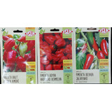 Sementes Para Plantio Kit Com 3 Variedades De Pimenta 