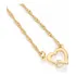 Semi Jóia Rommanel Coração Feminino Colar Cordão 50cm 531182 Cor Dourado