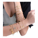 Semi Joias Kit 10 Pulseiras Folheada A Ouro E Prata Promoção