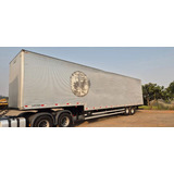 Semi reboque Carreta Baú Furgão 11 11 Prata 2 Eixos