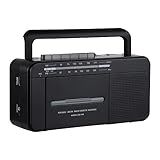 SEMIER Boombox Leitor De Fita Cassete De Conversão MP3 Rádio AM FM Conversor Digital De Cassete Para MP3 Gravação USB Microfone Integrado Altifalante Grande E Conector De Auriculares Por