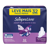 Sempre Livre Adapt Plus Suave Com Abas Absorvente 32 Unidades