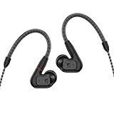 Sennheiser Fones De Ouvido Audiófilos Intra-auriculares Consumer Audio IE 200 - Transdutores TrueResponse Para Som Neutro- Graves Impactantes- Cabo Trançado Removível Com Ganchos Flexíveis - Preto