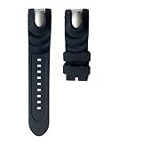 Senphyton Pulseira De Borracha De Silicone De Substituição Para Relógio Invicta Com Inserções De Metal E Fivela De Aço Inoxidável Para Invicta Reserve Collection Venom Pulseira Preta Invicta Watch