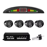 Sensor De Estacionamento Ré Kit Emborrachado Preto 4 Pontos