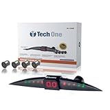 Sensor De Estacionamento Tech One Prime Preto Fosco 4 Pontos