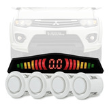 Sensor De Re Estacionamento Branco 4 Pontos Mmc L200 Triton