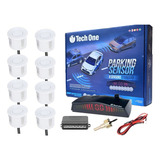 Sensor Estacionamento 8 Pontos Branco Display Sinal Sonoro