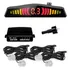 Sensor Estacionamento Ré Prata 22mm Fusion 4 Pontos Prata Display Led First Option