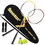 Senston   Conjunto De Raquete De Badminton Para 2 Jogadores   Incluindo 1 Bolsa De Badminton 2 Raquetes 2 Badminton 2 Punhos