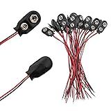 Senzeal 20 Peças Clipe De Bateria De 9 V Conector De Fivela Tipo I Capa De Couro Fio Condutor De 15 Cm Para Tiras De LED Luzes Brinquedos Pequenos Produtos Eletrônicos