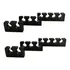 Separador Cabo De Vela 10mm Silicone Preto - 6 Pças Melpis