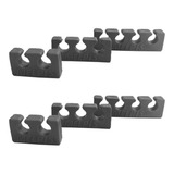 Separador Cabos De Vela 10mm Silicone Cinza 6pças Melpis