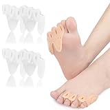 Separadores Pinky Toe 2 Pares De Protetores De Dedo Do Pé De Gel De Três Furos Antifricção Espaçadores De Dedo Do Pé Corretor De Dedos Para Dedos Sobrepostos Dedos Enrolados Bolhas Calos