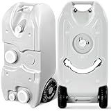 SereneLife Tanque De água Portátil 40L RV Com Alça De Metal E Rodas Grandes Recipiente De Armazenamento De água Ideal Para Acampamento E Atividades Ao Ar Livre Tanque De Retenção De água Doce Ou