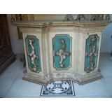 Sergioschw Antigo Altar Mesa Capela Igreja Policromado 137 C