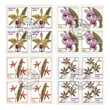 Série Completa Quadra Selo 1162 1165 Com Cbc Orquídeas Flora