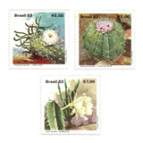 Série Completa Selo 1351 1353 Cactus Da Flora Brasileira
