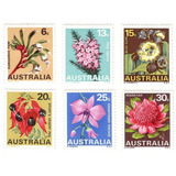 Série Completa Selo 367 372 Flores Da Austrália 1968 Novo