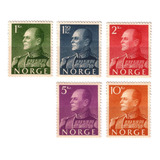 Série Completa Selo 386 90 Noruega 1959 Rei Olav V Nova