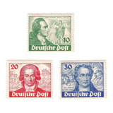 Série Completa Selo 51-53 Alemanha Berlim 1949 Goethe Novo