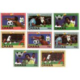 Série Completa Selo 752 59 Gana 1982 Copa Futebol Da Espanha