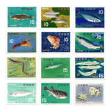 Série Completa Selo 822 829 Japão 1966 Peixes Do Pacífico