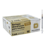 Seringa 1ml 13 X 0 45mm 26g 1 2 100 U i cc Bico Slip