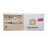 Seringa 20ml Com Agulha Luer Slip Descarpack Caixa 50 Un