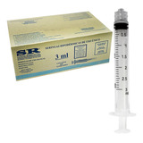 Seringa 3ml Bico Rosca Luer Lock Sr Caixa C 500 Unidades
