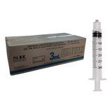 Seringa 3ml Sem Agulha Bico Rosca Luer Lock Sr Caixa 500 Un