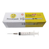Seringa 5ml C Agulha Luer Slip Descarpack 100 Und Capacidade Em Volume 5 Ml