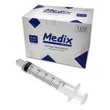 Seringa 5ml Sem Agulha Luer Lock Cx 100 Unidades