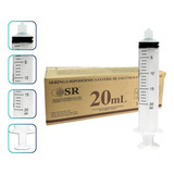 Seringa Descartável 20ml Sem Agulha Luer Lock 100 Unidades