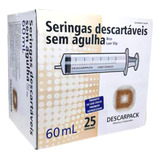Seringa Descartável Descarpack 60ml S