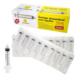 Seringa Descartável S Agulha Bico Rosca Dupla 10ml C 50 Uni Capacidade Em Volume 10 Ml