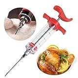 Seringa Injetora De Temperos Para Carnes E Frangos 30 Ml - Injeção De Líquidos - Molhos - Agulha Em Aço Inoxidável
