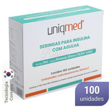 Seringa Insulina 6mm X 0 25mm Ultrafina 1 Ml Uniqmed 100 Un