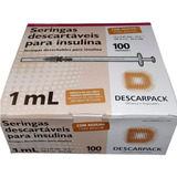 Seringa Insulina Botox 1 Ml Agulha Ultrafina Caixa 100 Uni