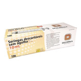 Seringa Luer Lock Rosca Sem Agulha 100 Unidades 10ml