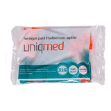 Seringa Ultra Fina Uniqmed 1 Ml agulha 6x0 25 31g c 100unid