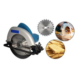 Serra Circular Elétrica Profissional 185mm Madeira Mdf Cor Azul Frequência 60hz 220v