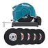 Serra Circular Policorte 14 Pol Lw1401sx Serra Rápida Makita Cor Azul-turquesa 110v